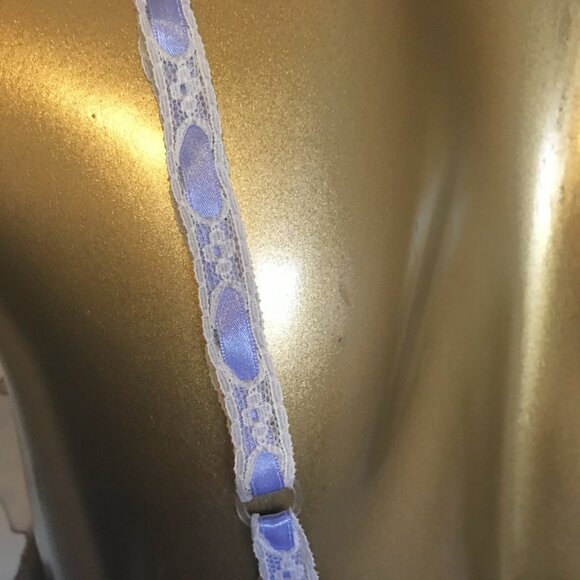 MARY GREEN Sheer Silk Lavender Polka Dot Nightgown  ၄၃   NEW WITH TAGS! - Picture 6 of 13